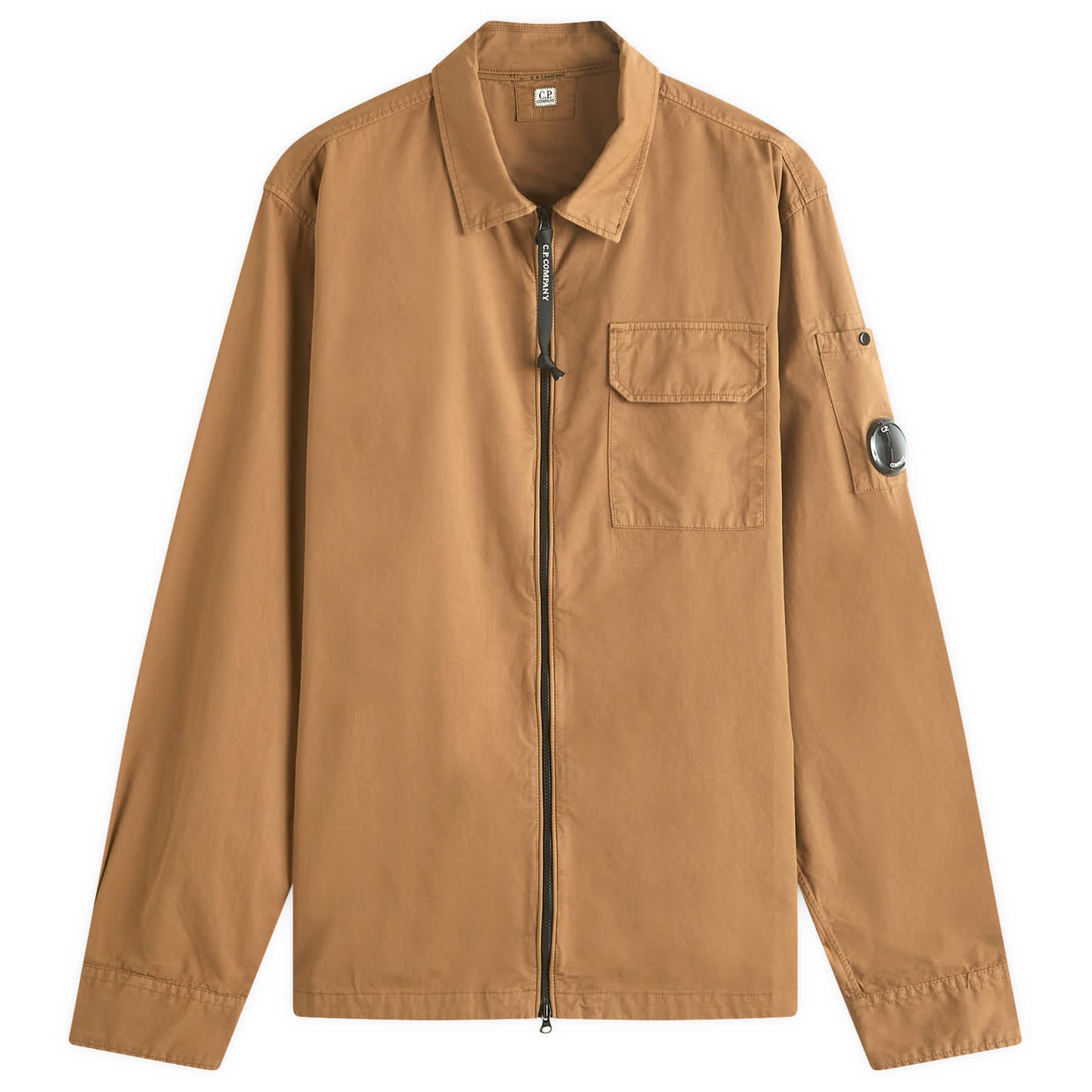 Organic Gabardine Zip Overshirt