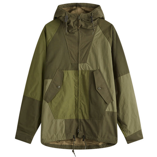 Multi Fabric Patchwork Hooded Jacket
