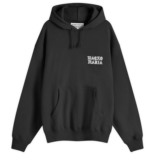 Embroidered Gothic Logo Hoodie