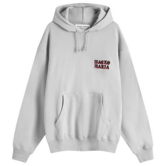 Embroidered Gothic Logo Hoodie