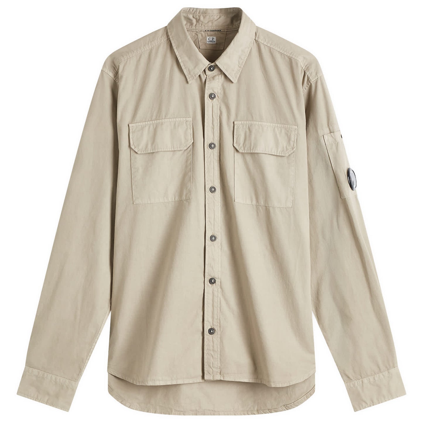 Gabardine Lens Button Overshirt