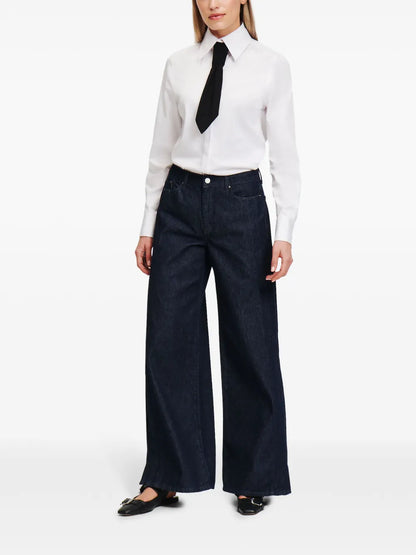 Mid-Rise Wide-Leg Jeans
