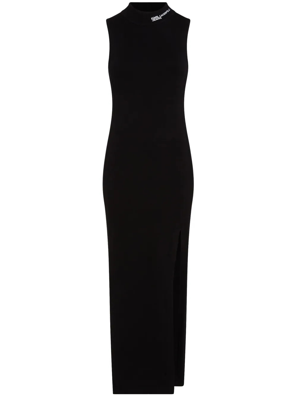 Logo-Embroidered Sleeveless Knitted Dress