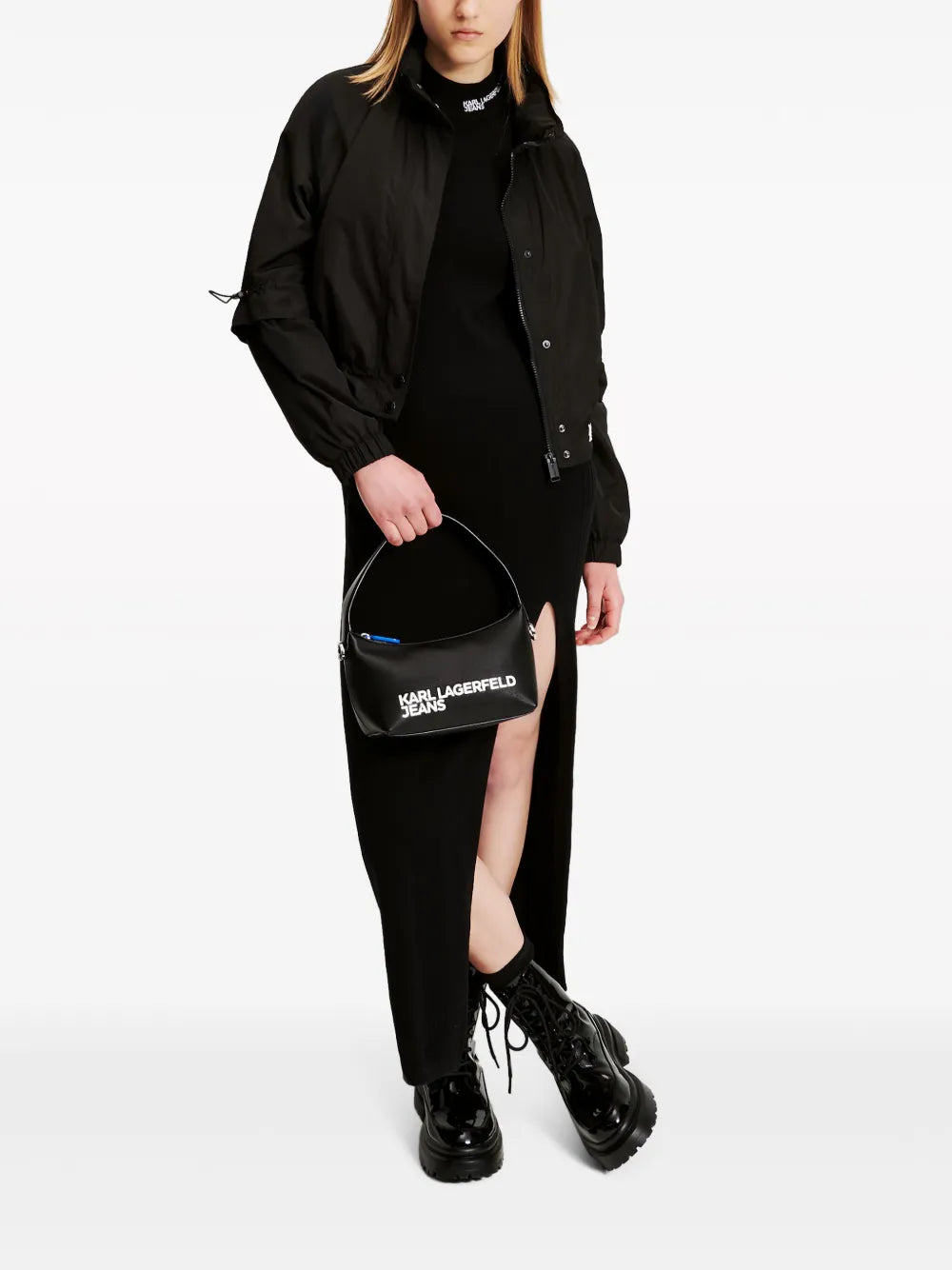 Logo-Embroidered Sleeveless Knitted Dress