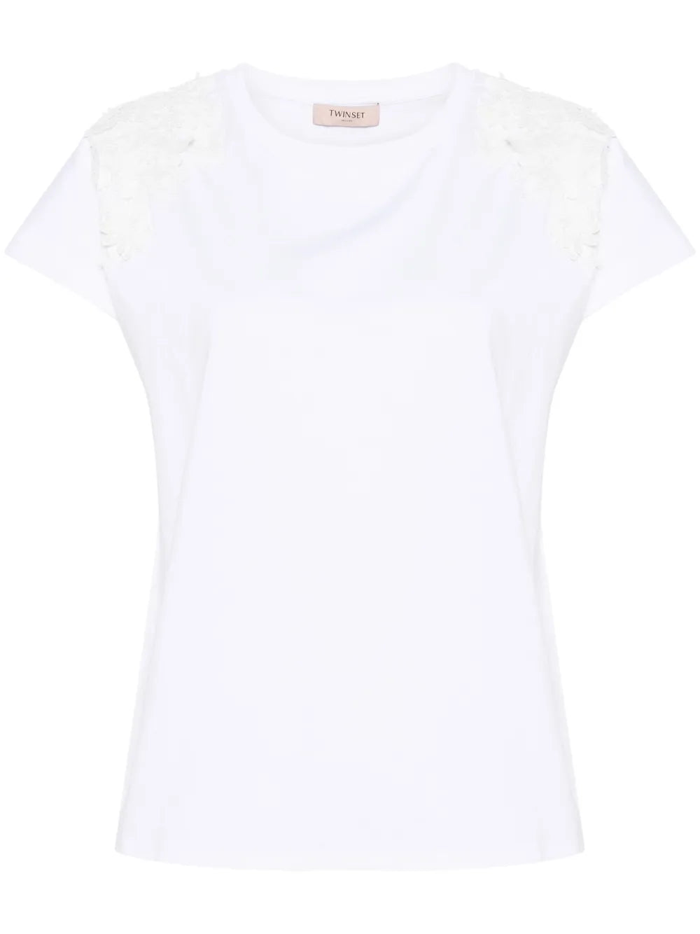 Floral-Appliqué Cotton T-Shirt