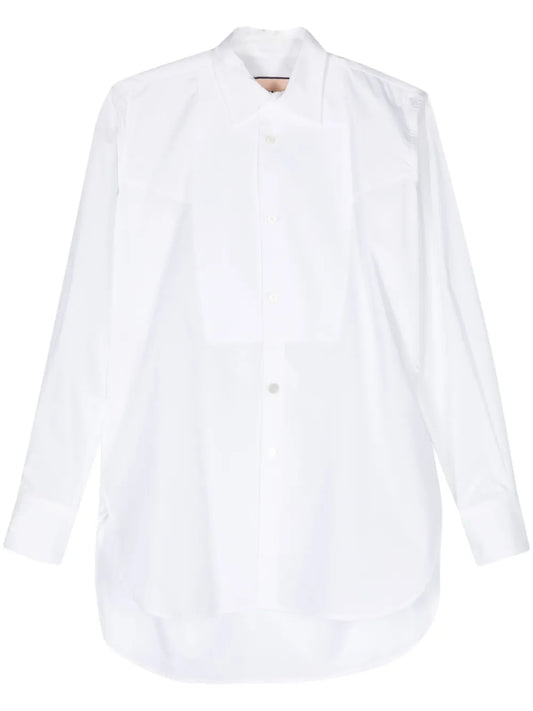 Panel-Detail Poplin Shirt