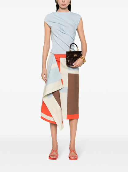 Ff Puzzle-Print Midi Skirt