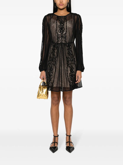 Floral-Lace Mini Dress