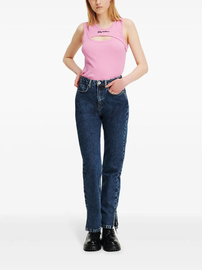 High-Rise Straight-Leg Jeans