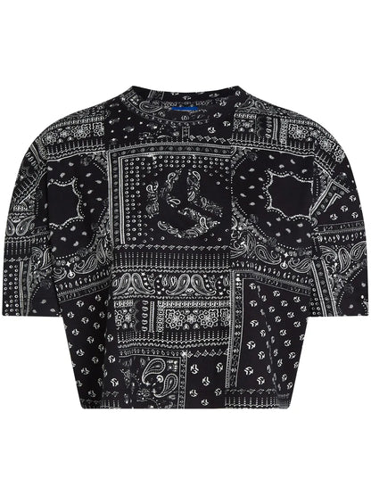 Patterned Cropped T-Shirt