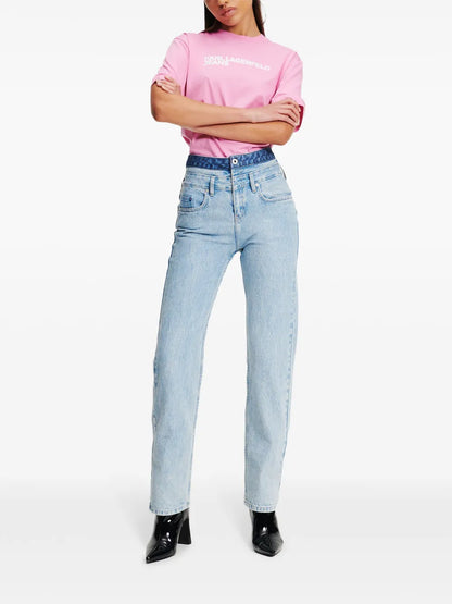 High-Rise Straight-Leg Jeans