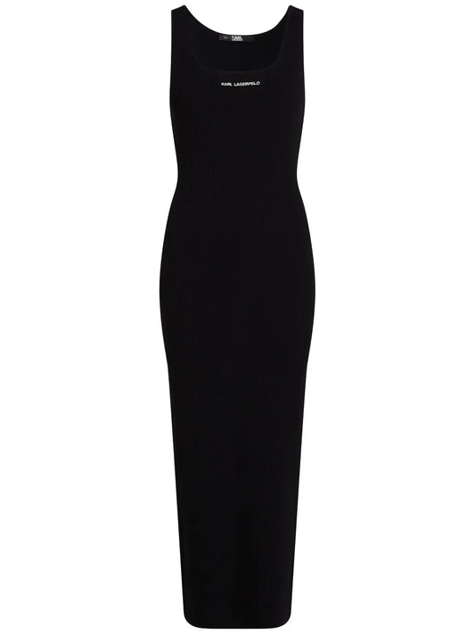 Ribbed-Knit Sleeveless Midi Dress