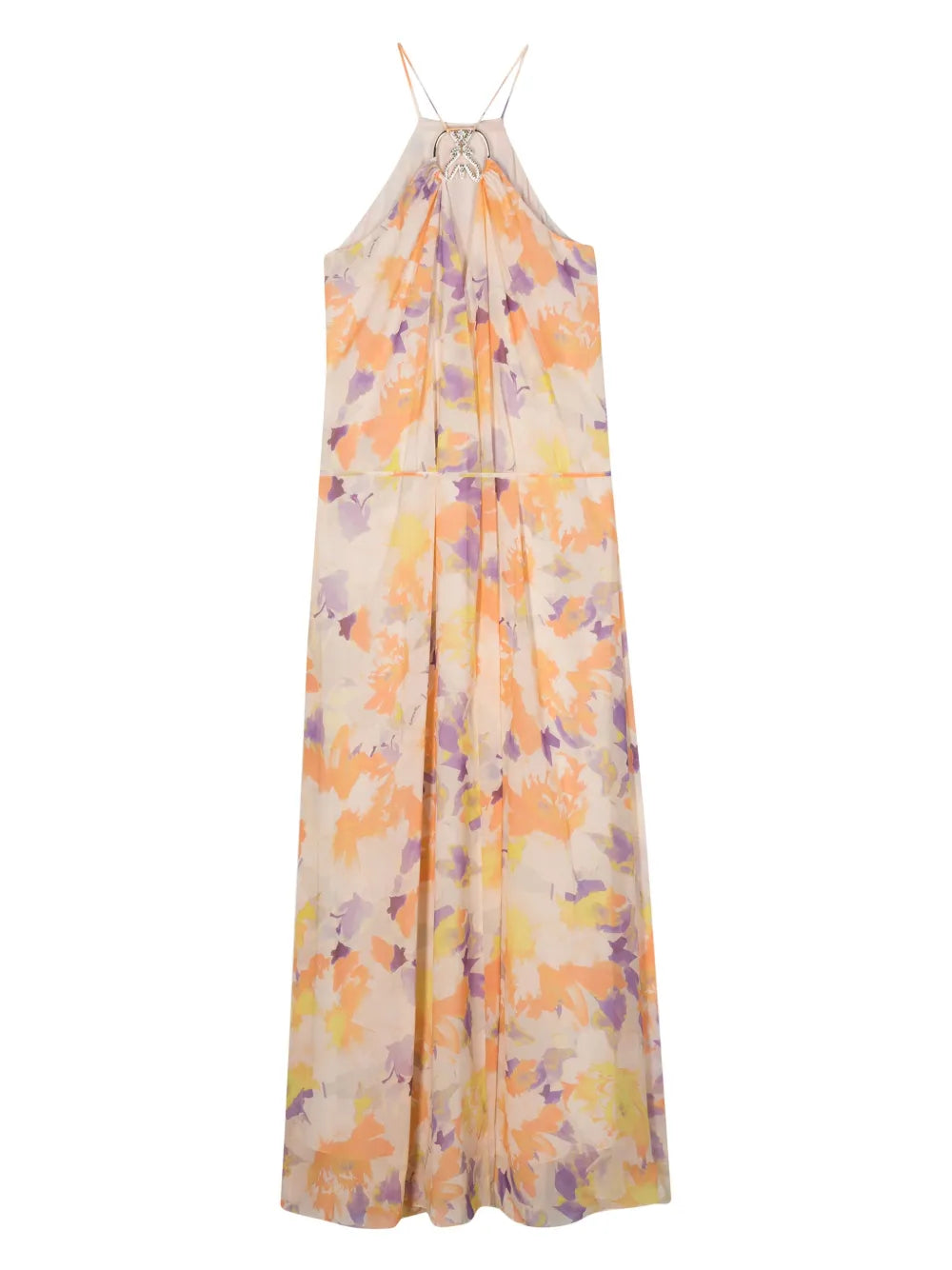 Abstract-Pattern Logo-Plaque Dress