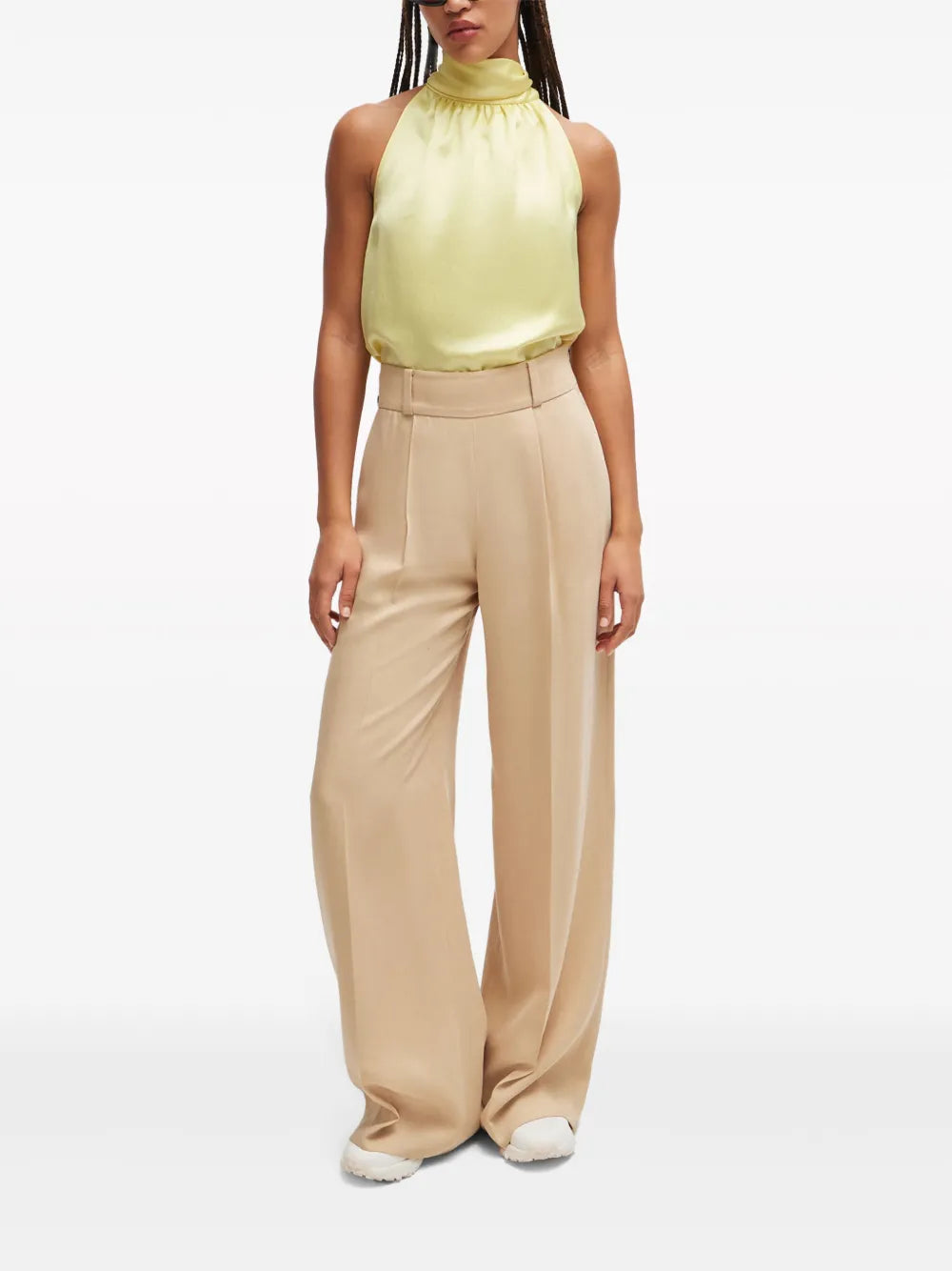 Halterneck Satin Blouse