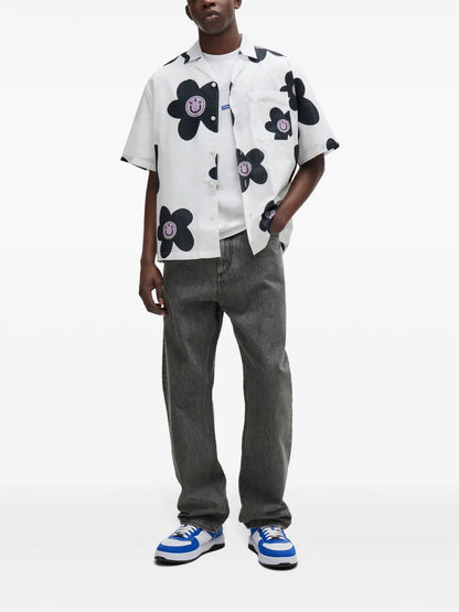 Floral-Print Cotton Shirt