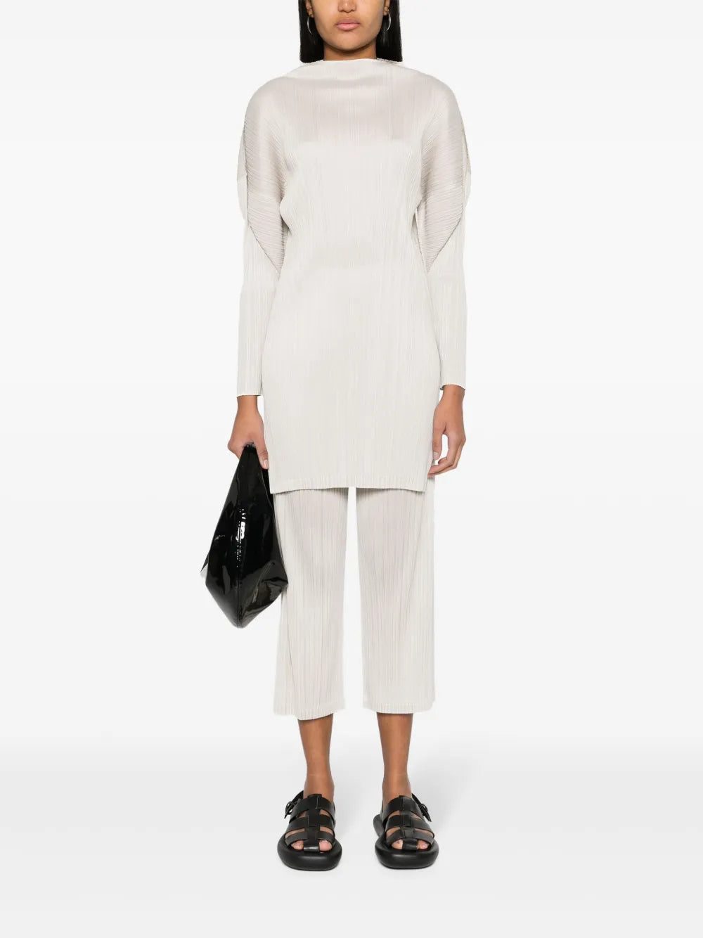 Plissé Straight-Leg Trousers