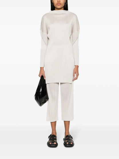 Plissé Straight-Leg Trousers