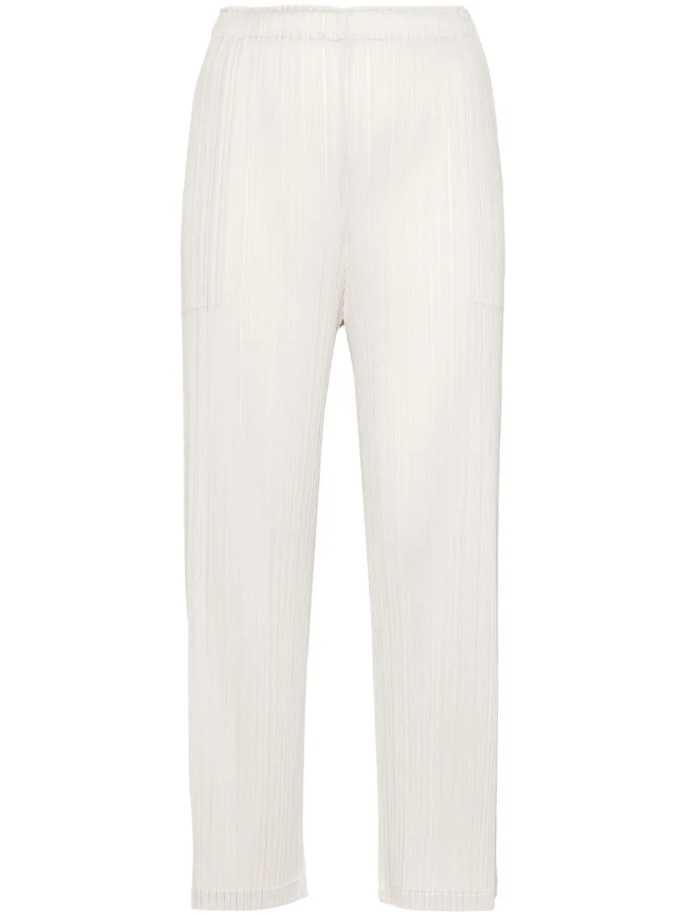 Plissé Straight-Leg Trousers