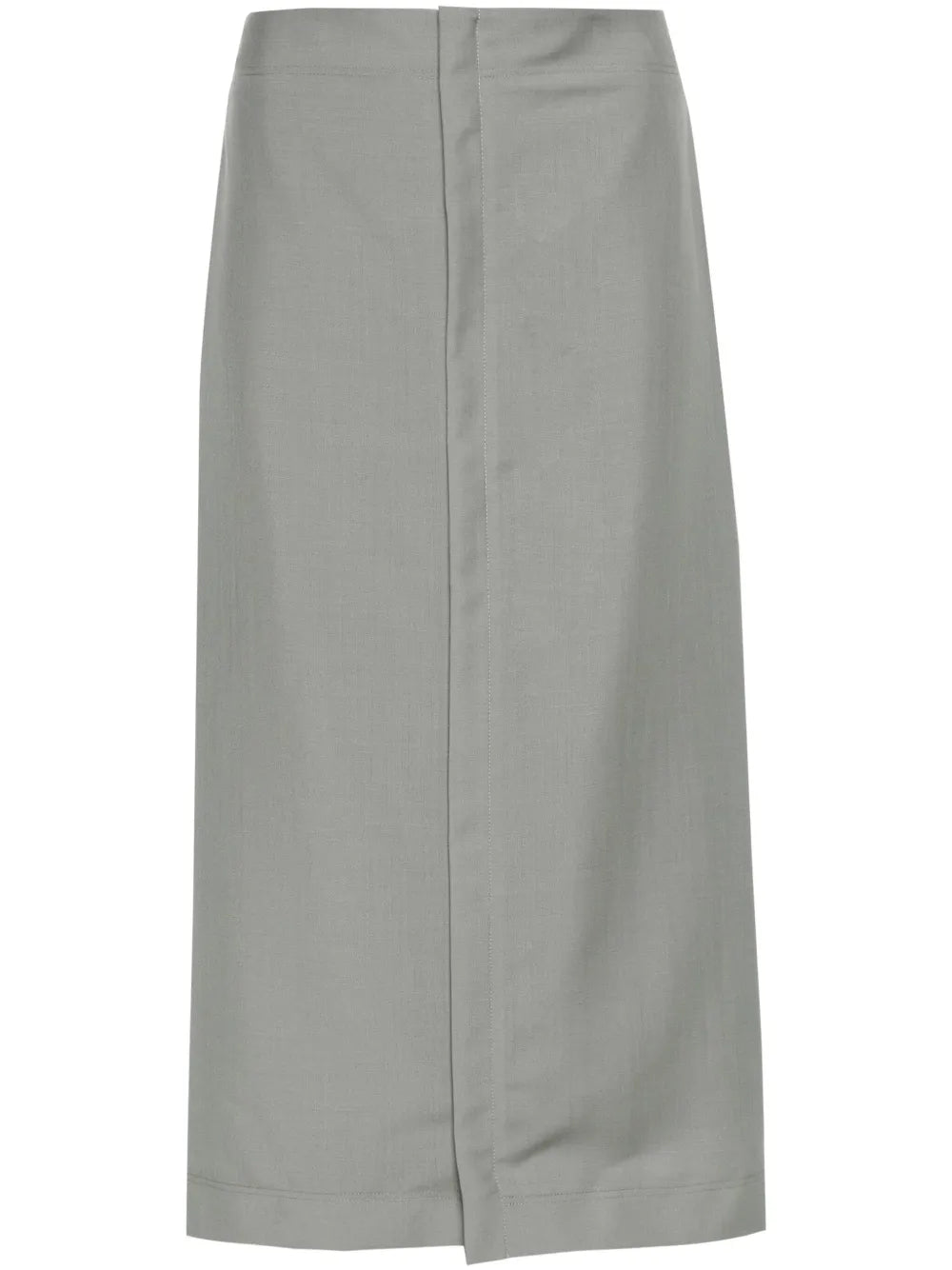 Embroidered-Logo Midi Skirt