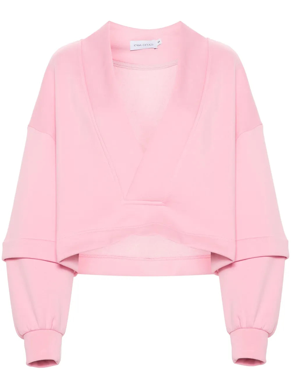 V-Neck Cotton-Blend Sweatshirt