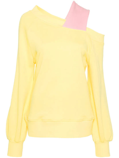 Nutmeg Cold-Shoulder Sweatshirt