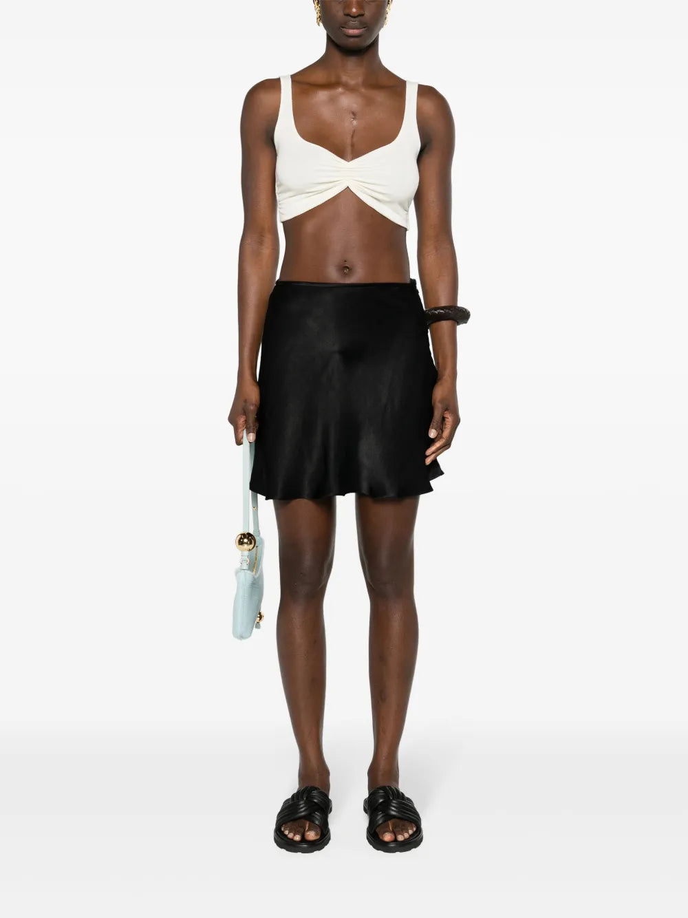 Low-Rise Fluted Skirt