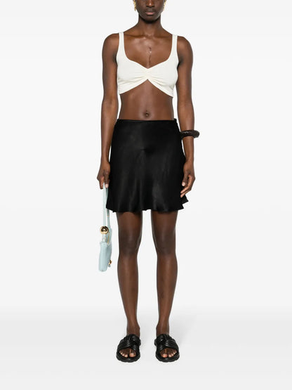 Low-Rise Fluted Skirt