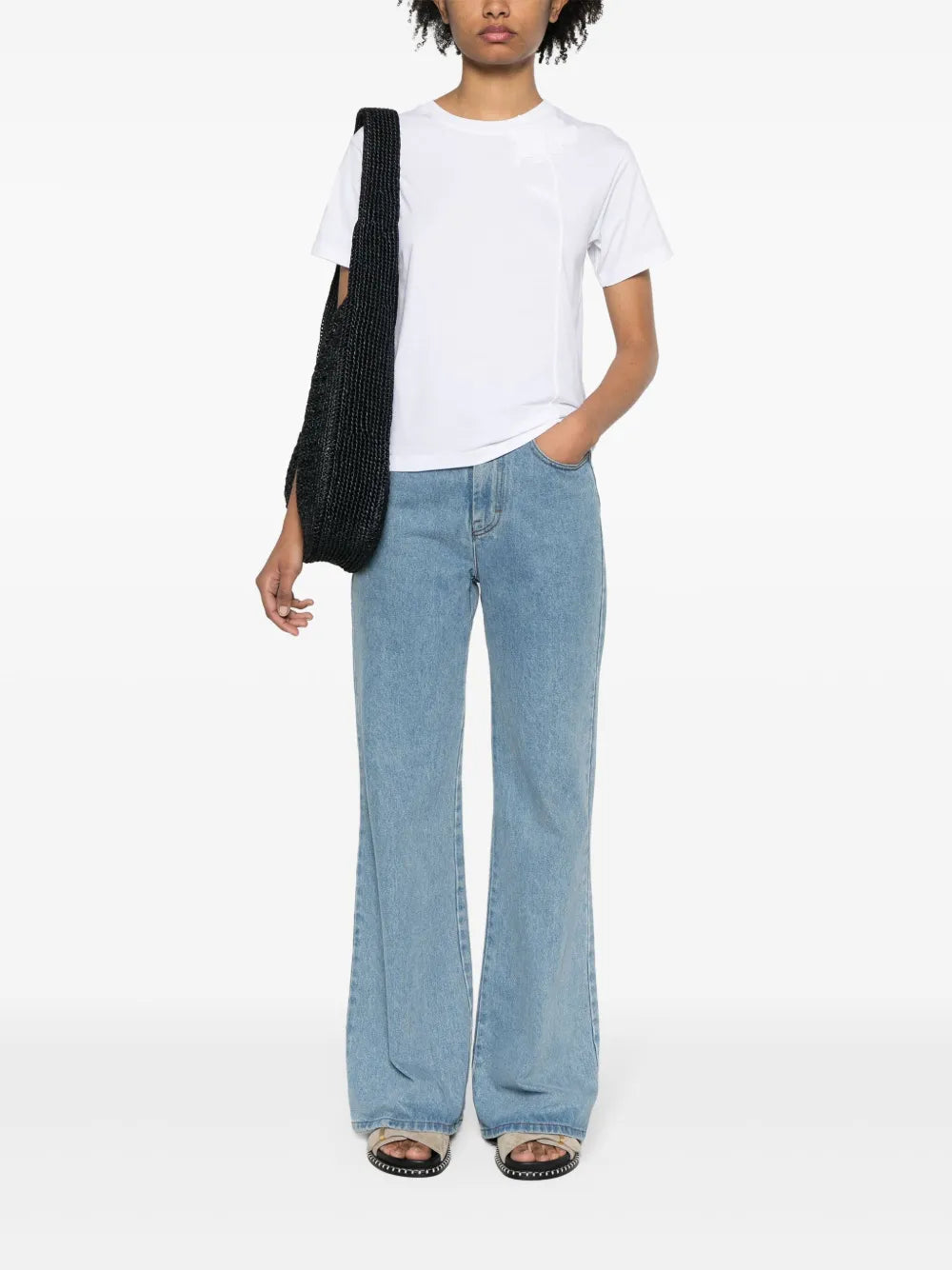Floral-Appliqué Cotton T-Shirt