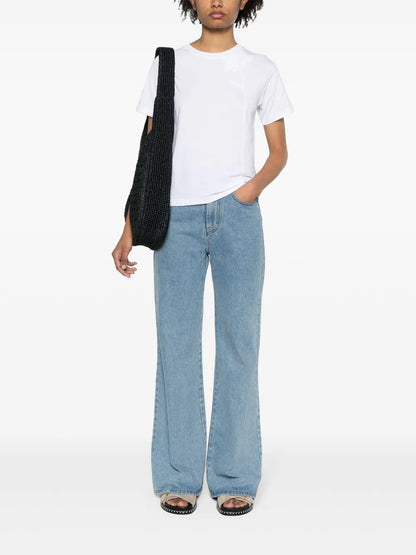 Floral-Appliqué Cotton T-Shirt