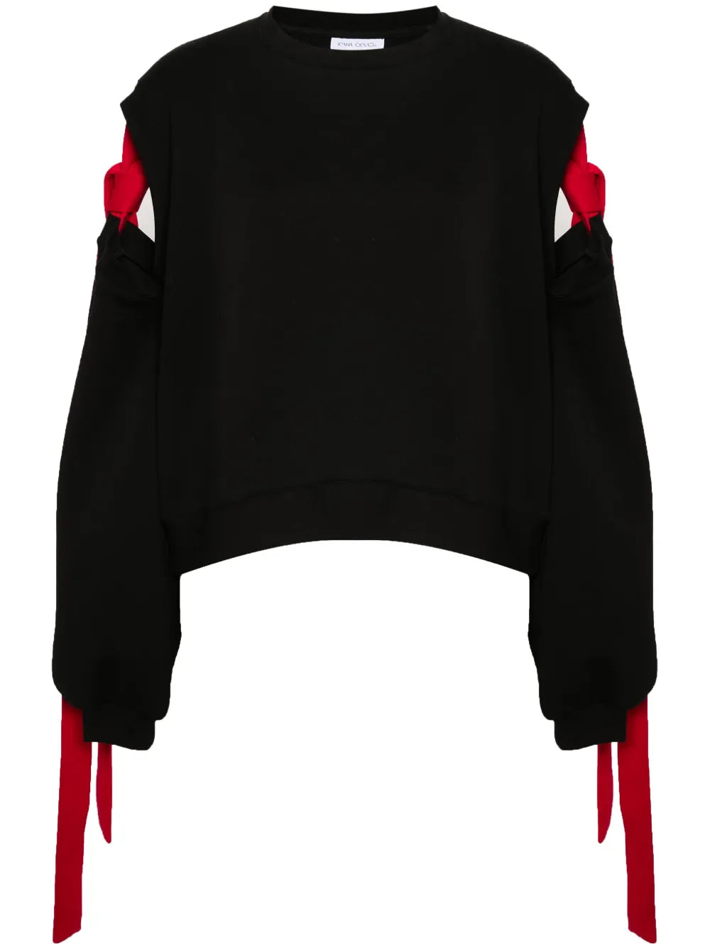 Stamp Cold-Shoulder Sweatshirt