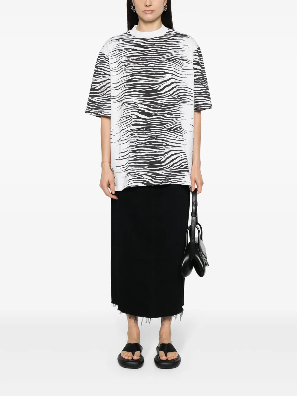 Frayed Midi Skirt