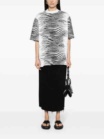 Frayed Midi Skirt