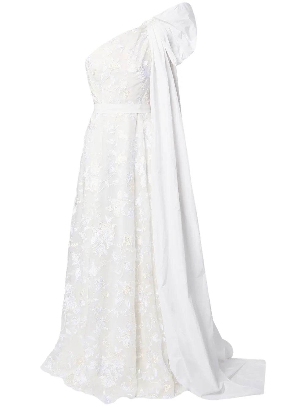 Hanne One-Shoulder Embroidered Gown