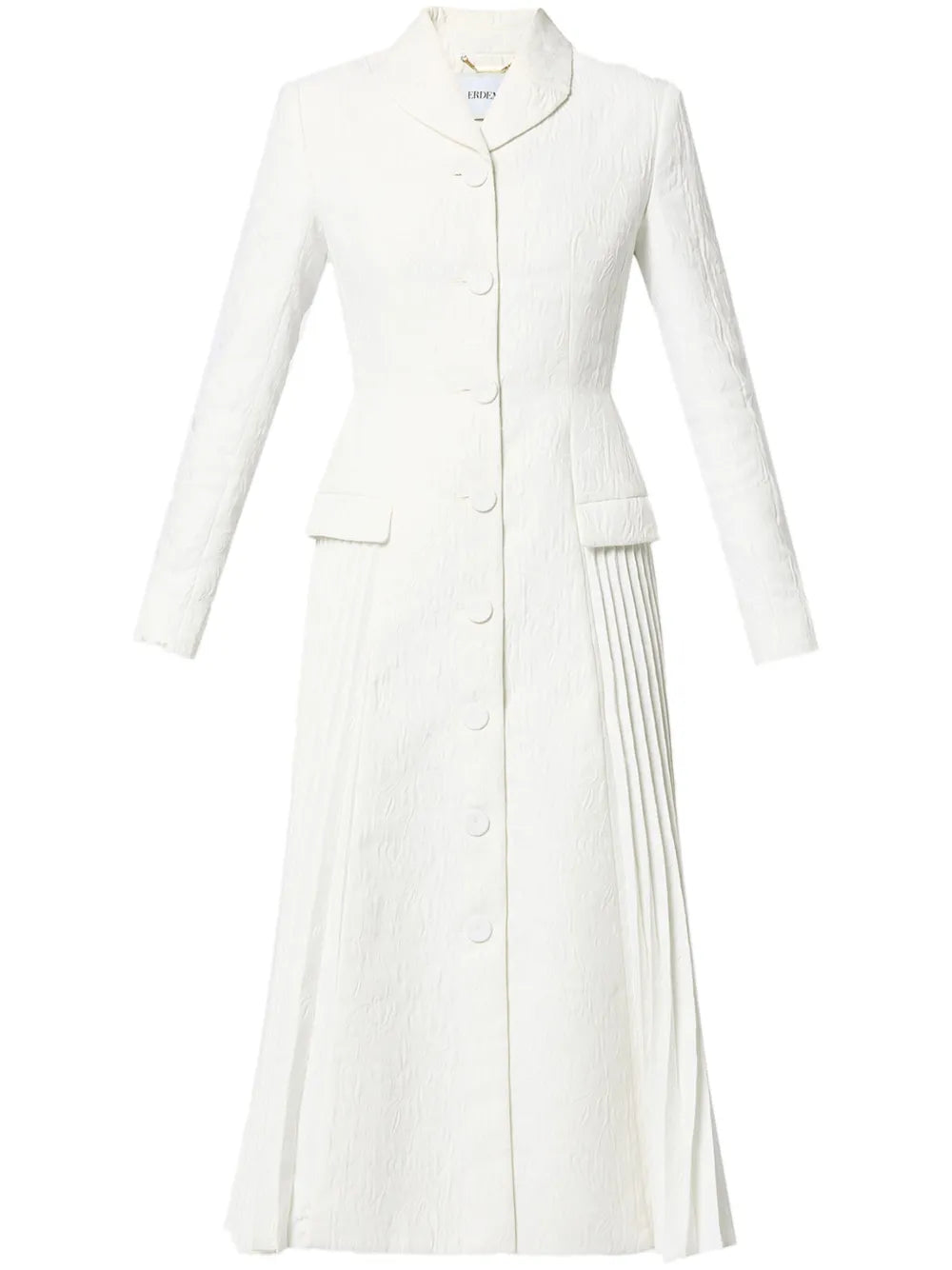 Calla Pleat-Detail Cloqué Coat