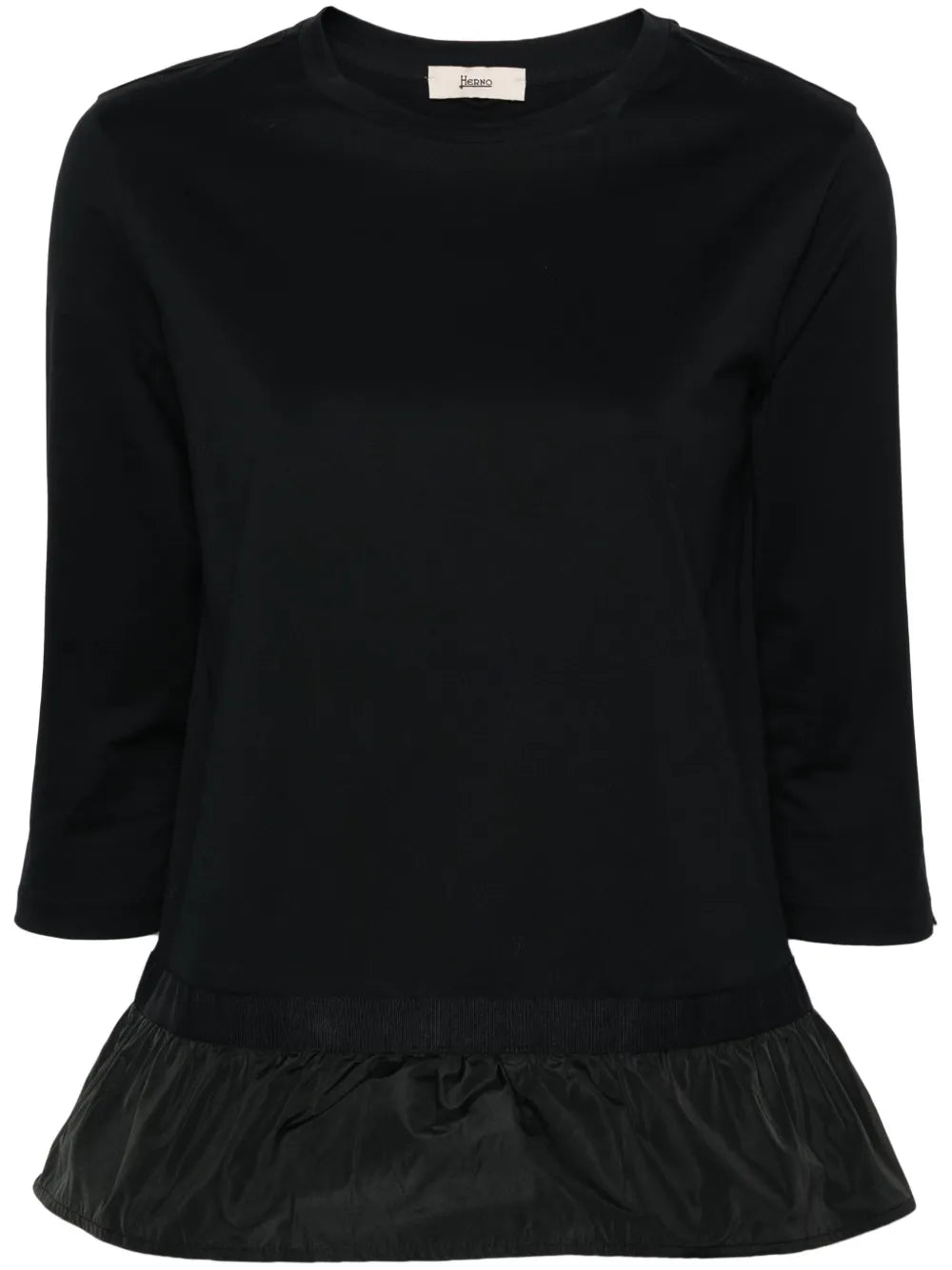 Peplum-Hem Cotton T-Shirt