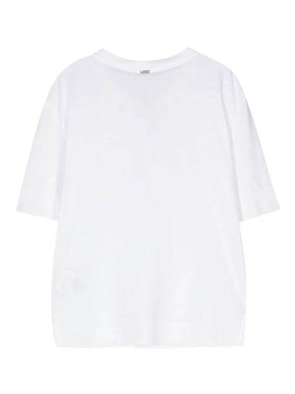 Fine-Knit Short-Sleeved Jumper