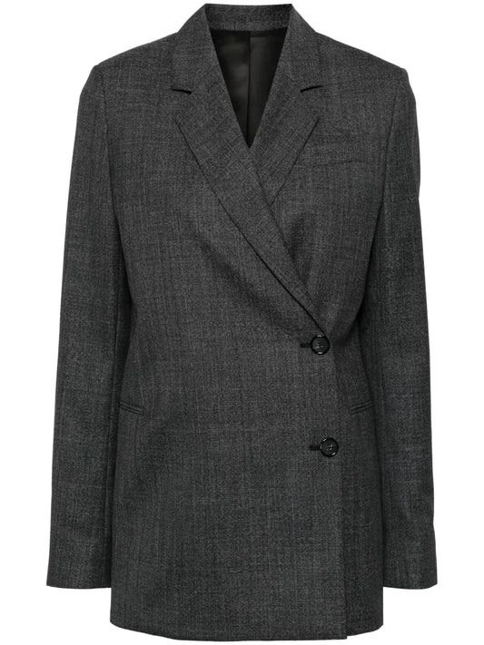 Mélange Double-Breasted Blazer