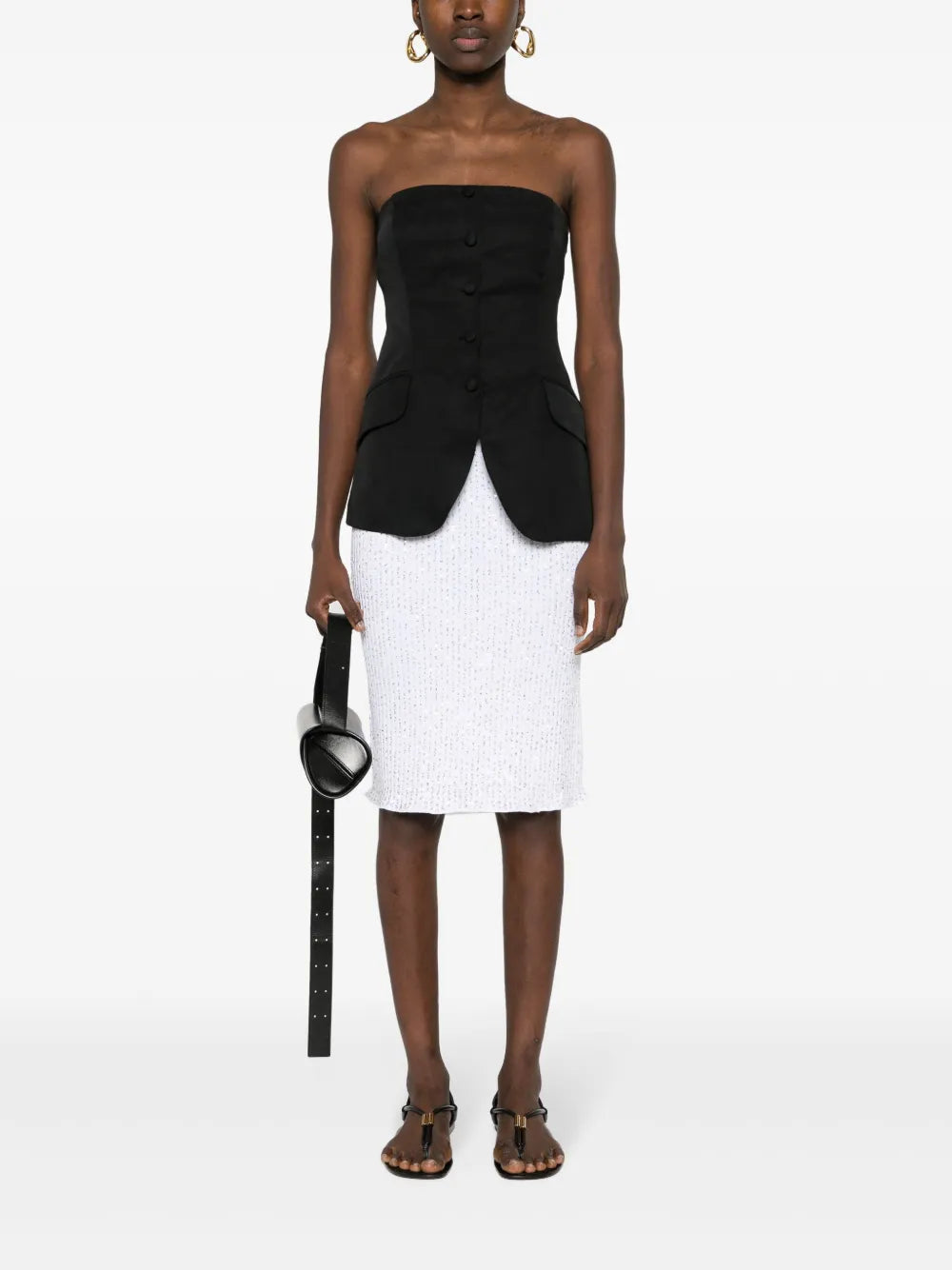 Sequin-Embellished Pencil Skirt