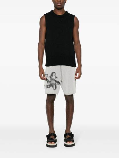 Gfx Flower-Jacquard Ribbed Shorts