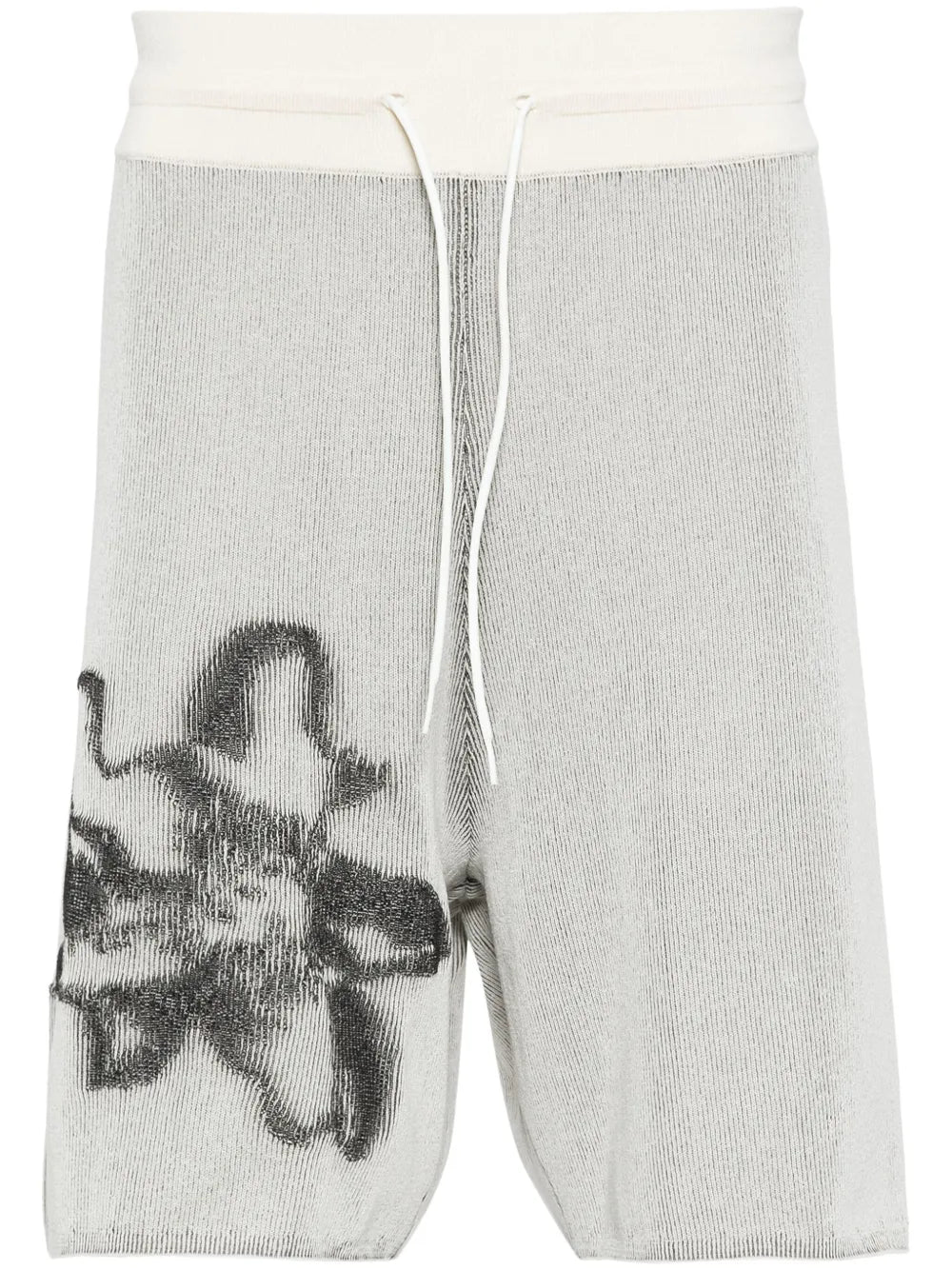 Gfx Flower-Jacquard Ribbed Shorts