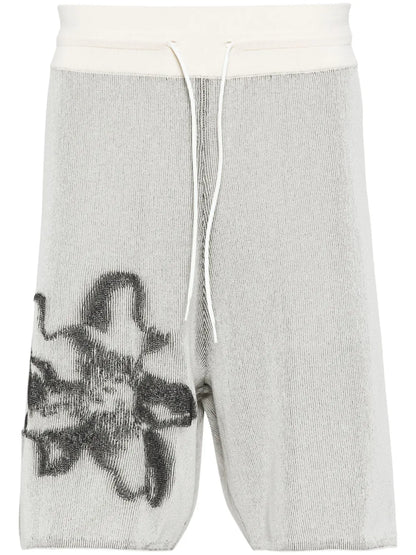 Gfx Flower-Jacquard Ribbed Shorts