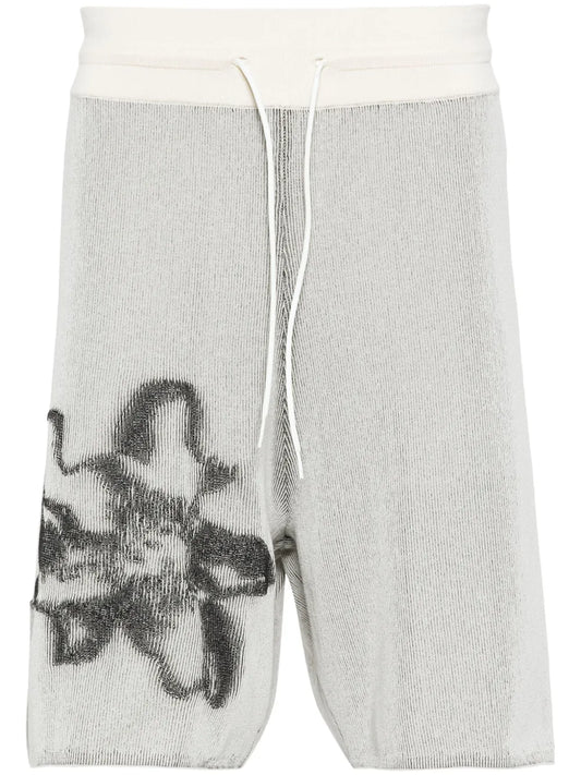 Gfx Flower-Jacquard Ribbed Shorts