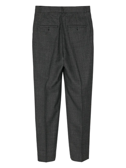 Mélange-Effect Tailored Trousers