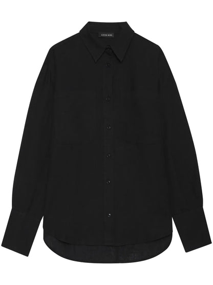Long-Sleeve Linen Shirt