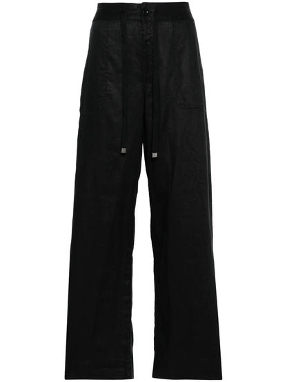 Drawstring-Waist Linen Trousers