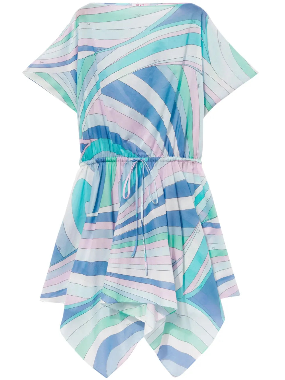 Iride-Print Cotton Minidress