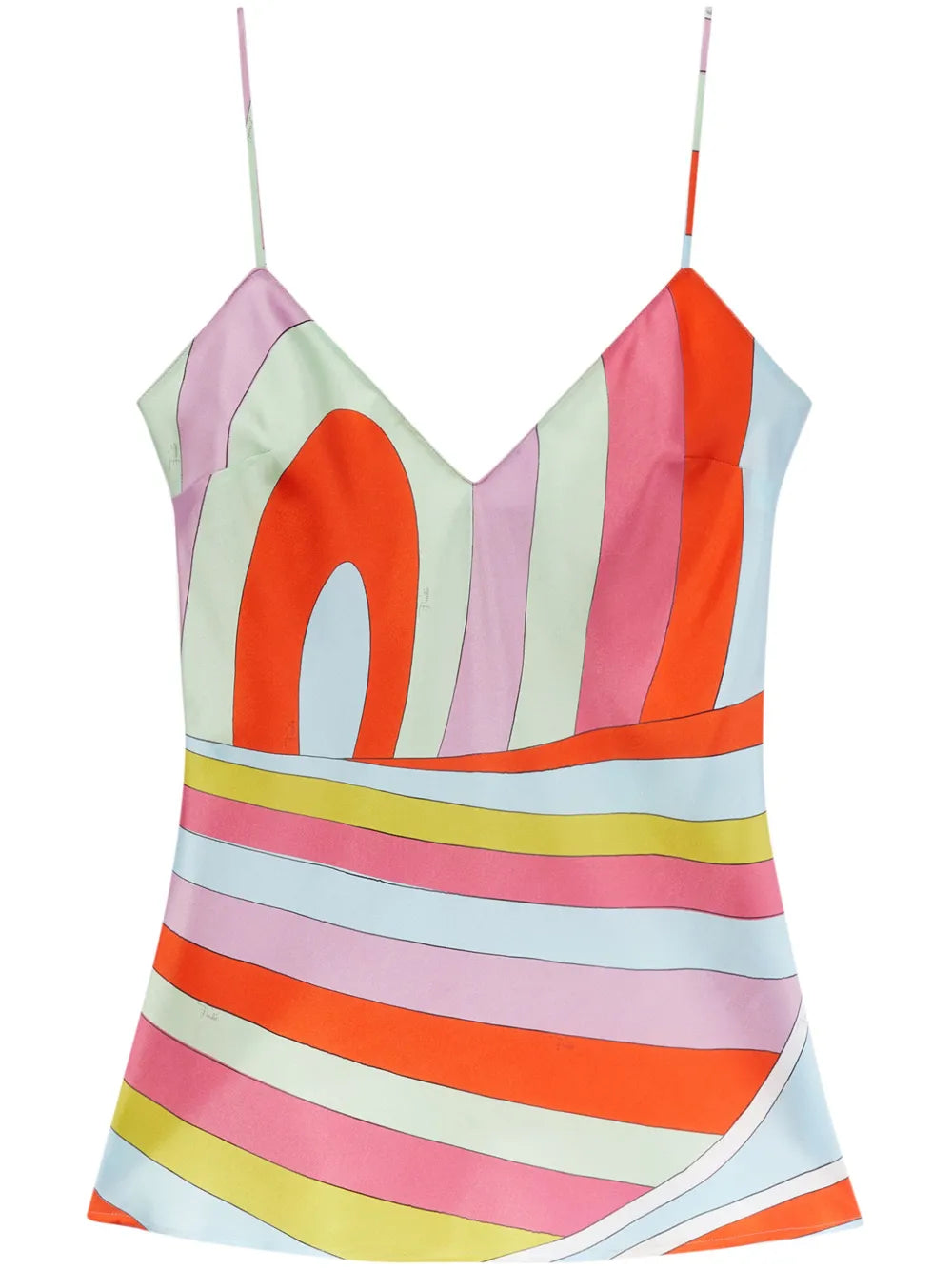 Iride-Print Silk Camisole Top