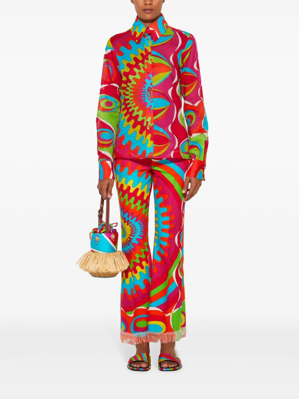 Bersaglio-Print Cotton Shirt