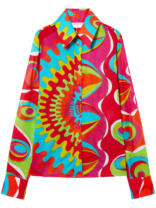 Bersaglio-Print Cotton Shirt