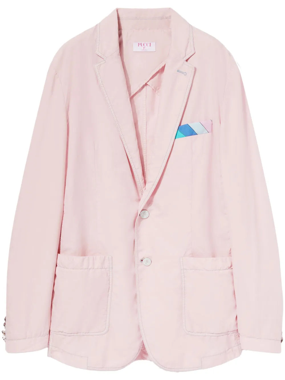 Notched-Lapel Cotton-Silk Blazer